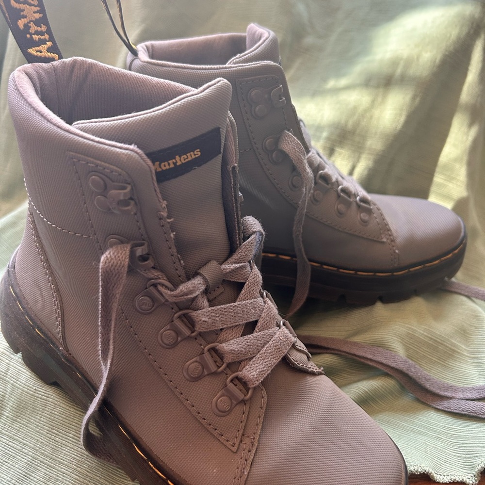 Dr. Martens Gray Women's Canvas Boots